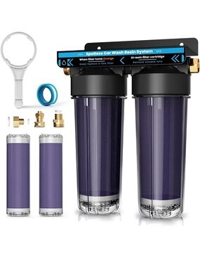 Spotless Car Wash Resin System Dual-Stage Water Filter - PurpleSpotless Car Wash